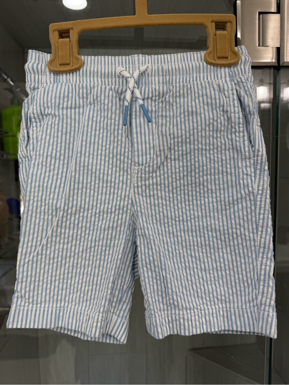 Vineyard Vines Light Blue and White Seersucker Boys Shorts